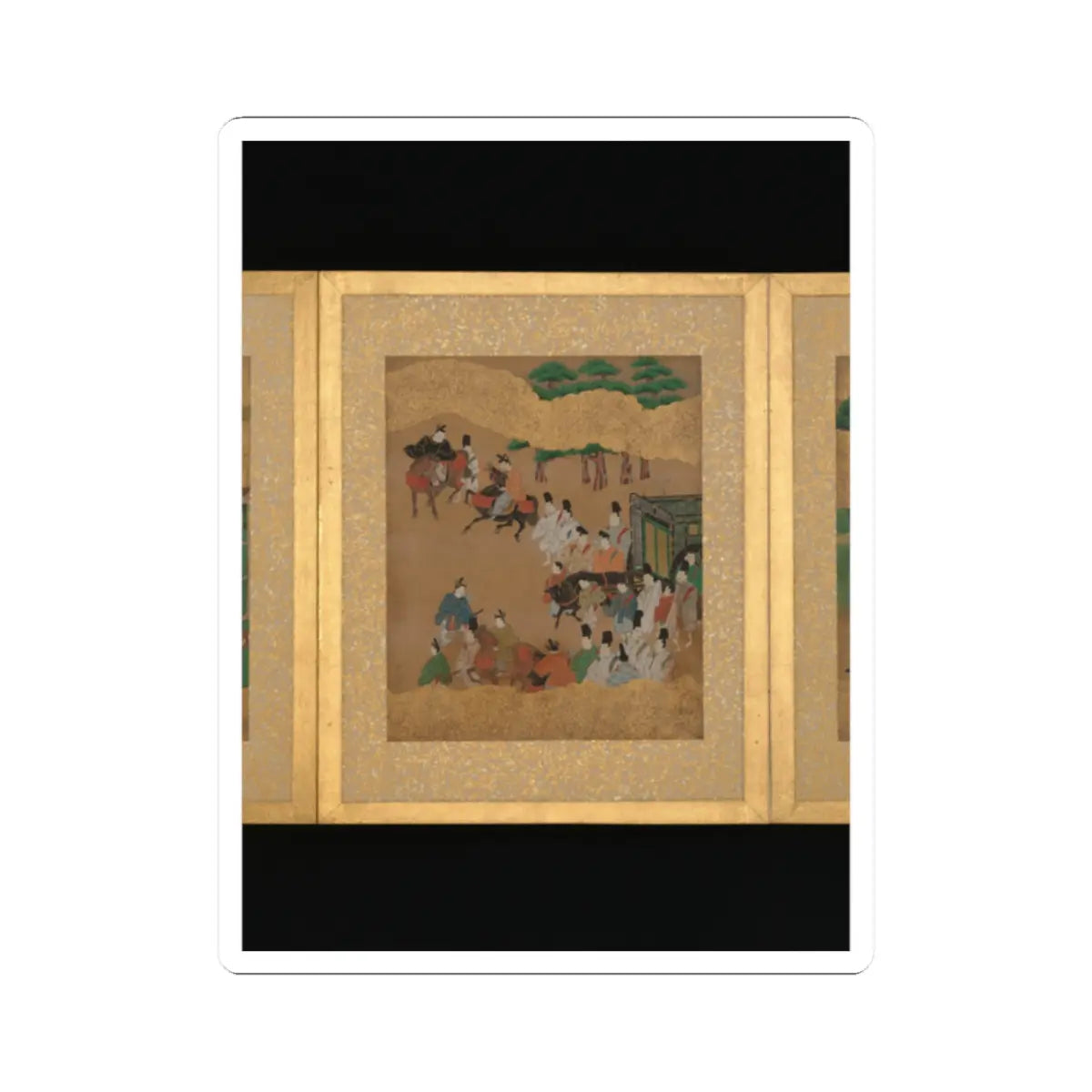 Unidentified artist - Twelve Scenes from The Tale of Genji - mid-17th century v3 - STICKER Vinyl Kiss-Cut Decal