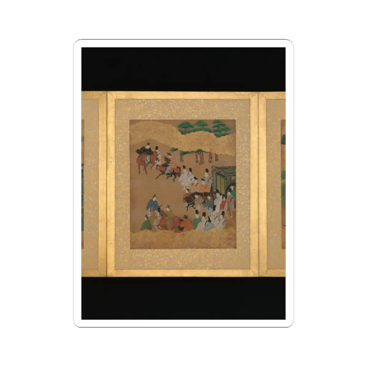 Unidentified artist - Twelve Scenes from The Tale of Genji - mid-17th century v3 - STICKER Vinyl Kiss-Cut Decal