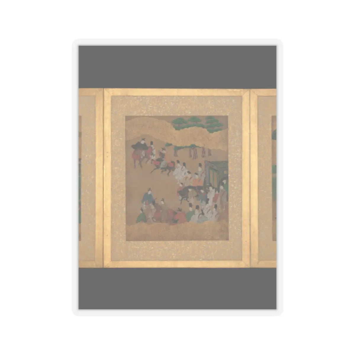 Unidentified artist - Twelve Scenes from The Tale of Genji - mid-17th century v3 - STICKER Vinyl Kiss-Cut Decal