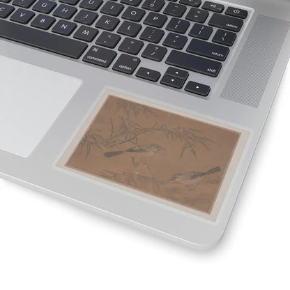 Unidentified artist - Two Birds and Bamboo Plant - unknown - STICKER Vinyl Kiss-Cut Decal