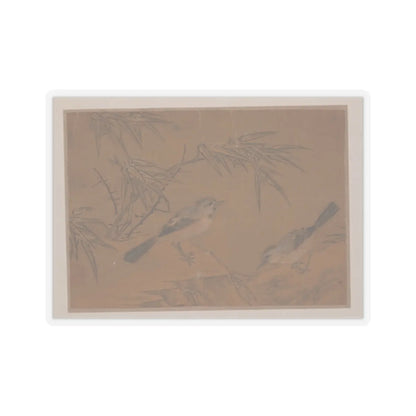 Unidentified artist - Two Birds and Bamboo Plant - unknown - STICKER Vinyl Kiss-Cut Decal