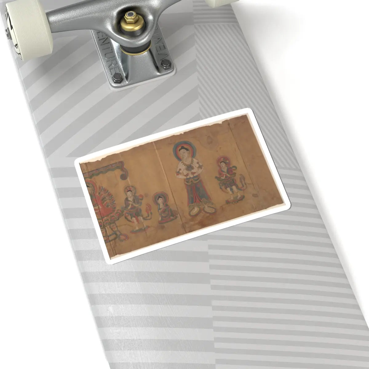 Unidentified artist - Two Buddhist Paintings - dated 670 (a) and 797 (b) v2 - STICKER Vinyl Kiss-Cut Decal