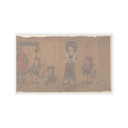 Unidentified artist - Two Buddhist Paintings - dated 670 (a) and 797 (b) v2 - STICKER Vinyl Kiss-Cut Decal