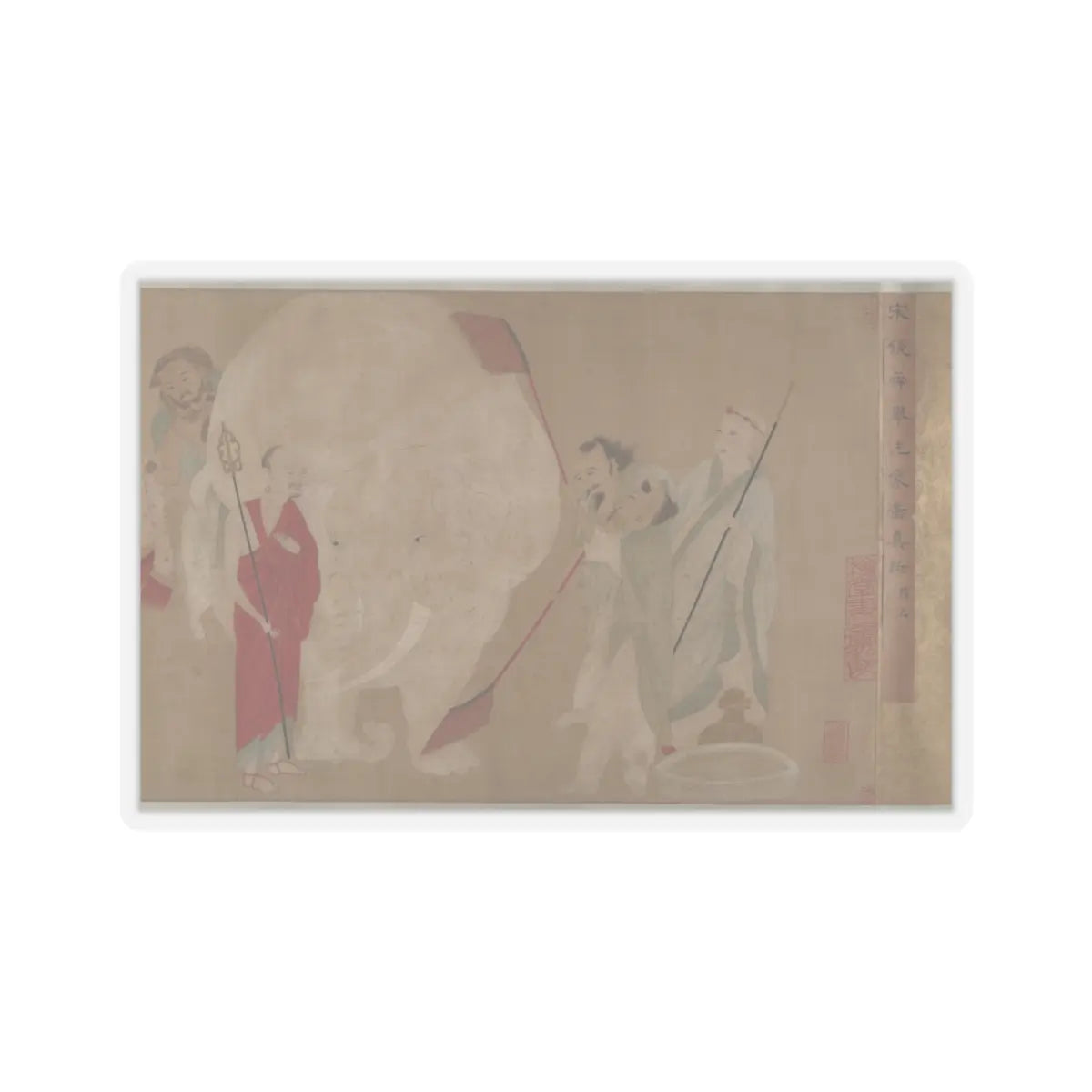 Unidentified artist - Washing the Sacred Elephant - unknown v8 - STICKER Vinyl Kiss-Cut Decal