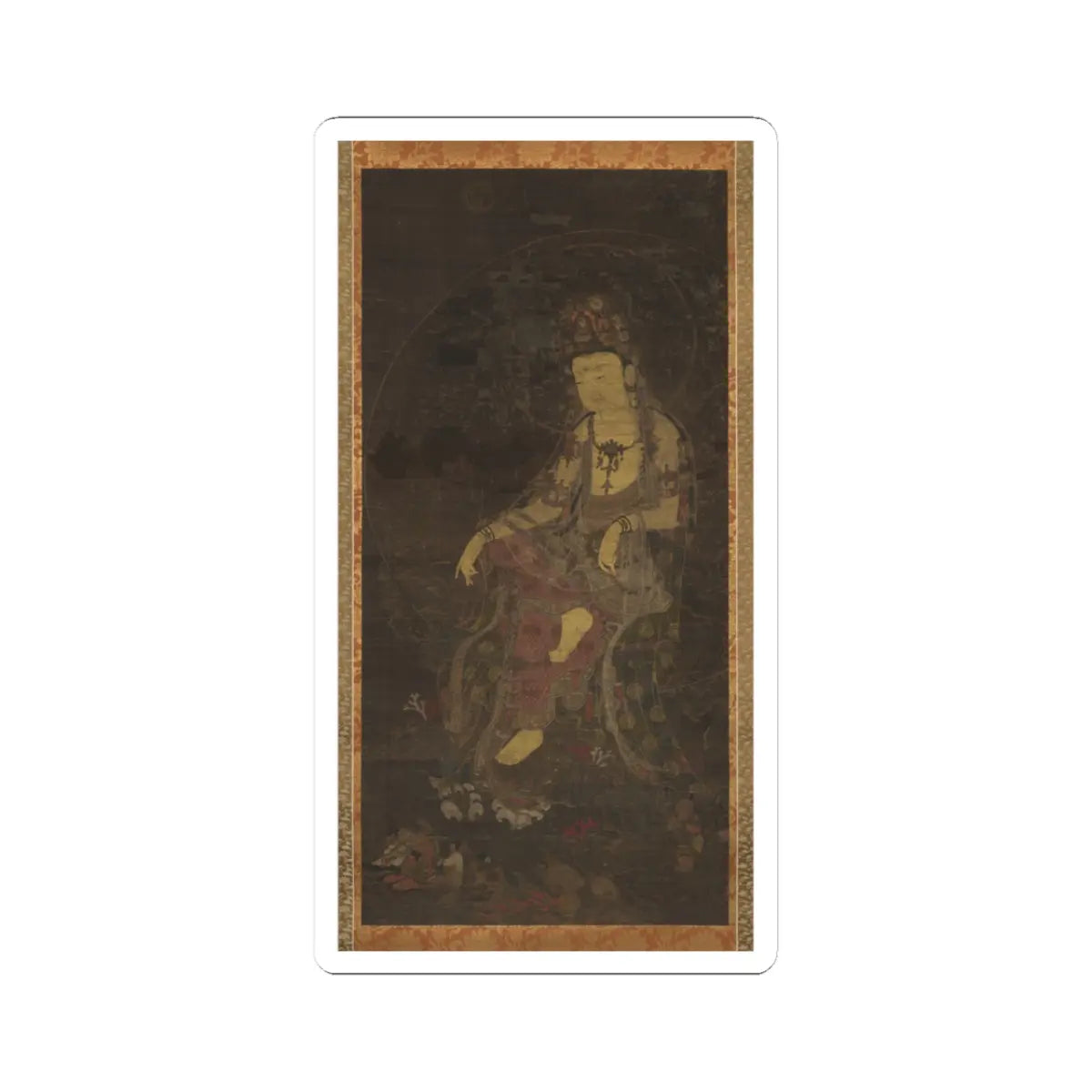 Unidentified artist - Water-moon Avalokiteshvara - first half of the 14th century v1 - STICKER Vinyl Kiss-Cut Decal