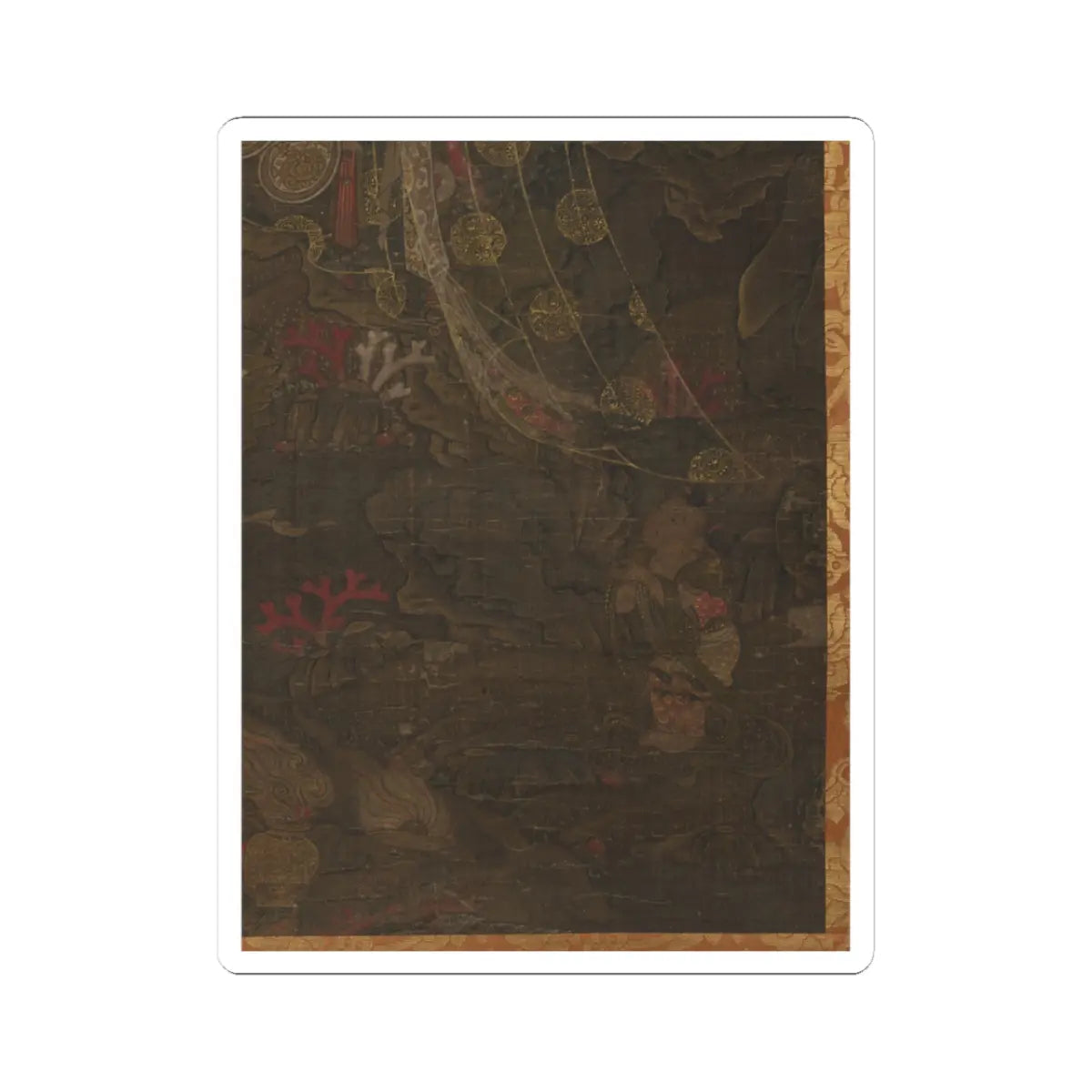 Unidentified artist - Water-moon Avalokiteshvara - first half of the 14th century v4 - STICKER Vinyl Kiss-Cut Decal
