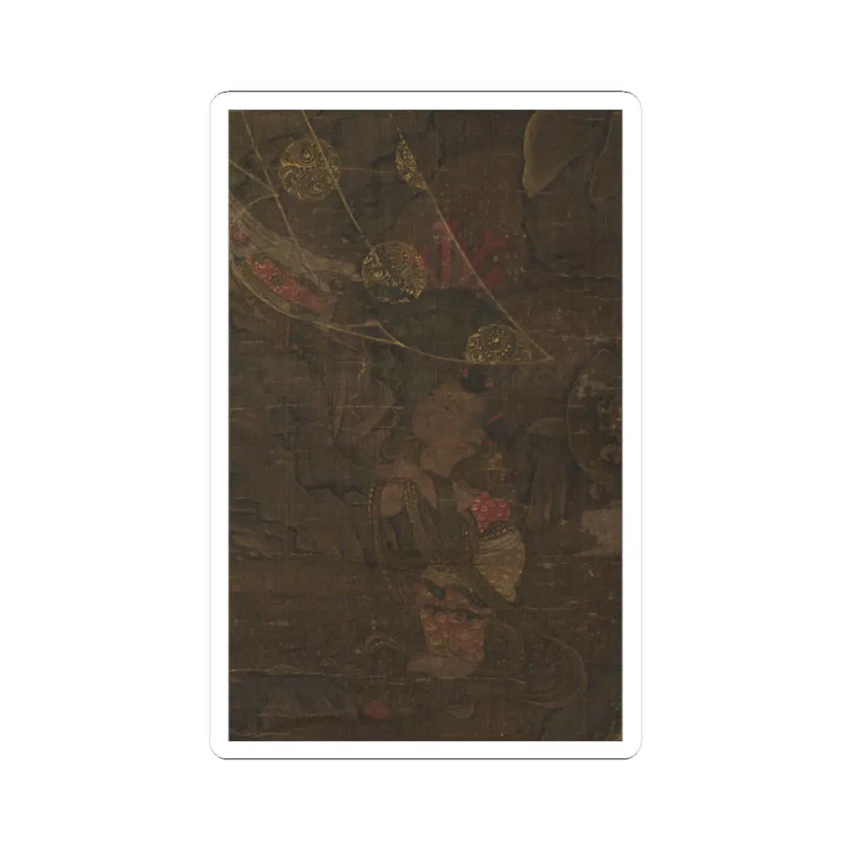 Unidentified artist - Water-moon Avalokiteshvara - first half of the 14th century v5 - STICKER Vinyl Kiss-Cut Decal