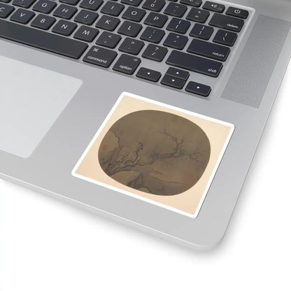 Unidentified artist - Wintery Bough and Magpies - unknown - STICKER Vinyl Kiss-Cut Decal