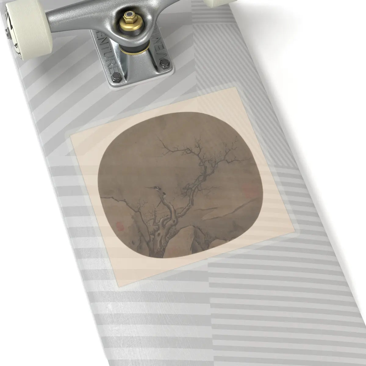 Unidentified artist - Wintery Bough and Magpies - unknown - STICKER Vinyl Kiss-Cut Decal