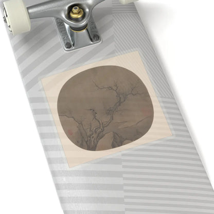 Unidentified artist - Wintery Bough and Magpies - unknown - STICKER Vinyl Kiss-Cut Decal
