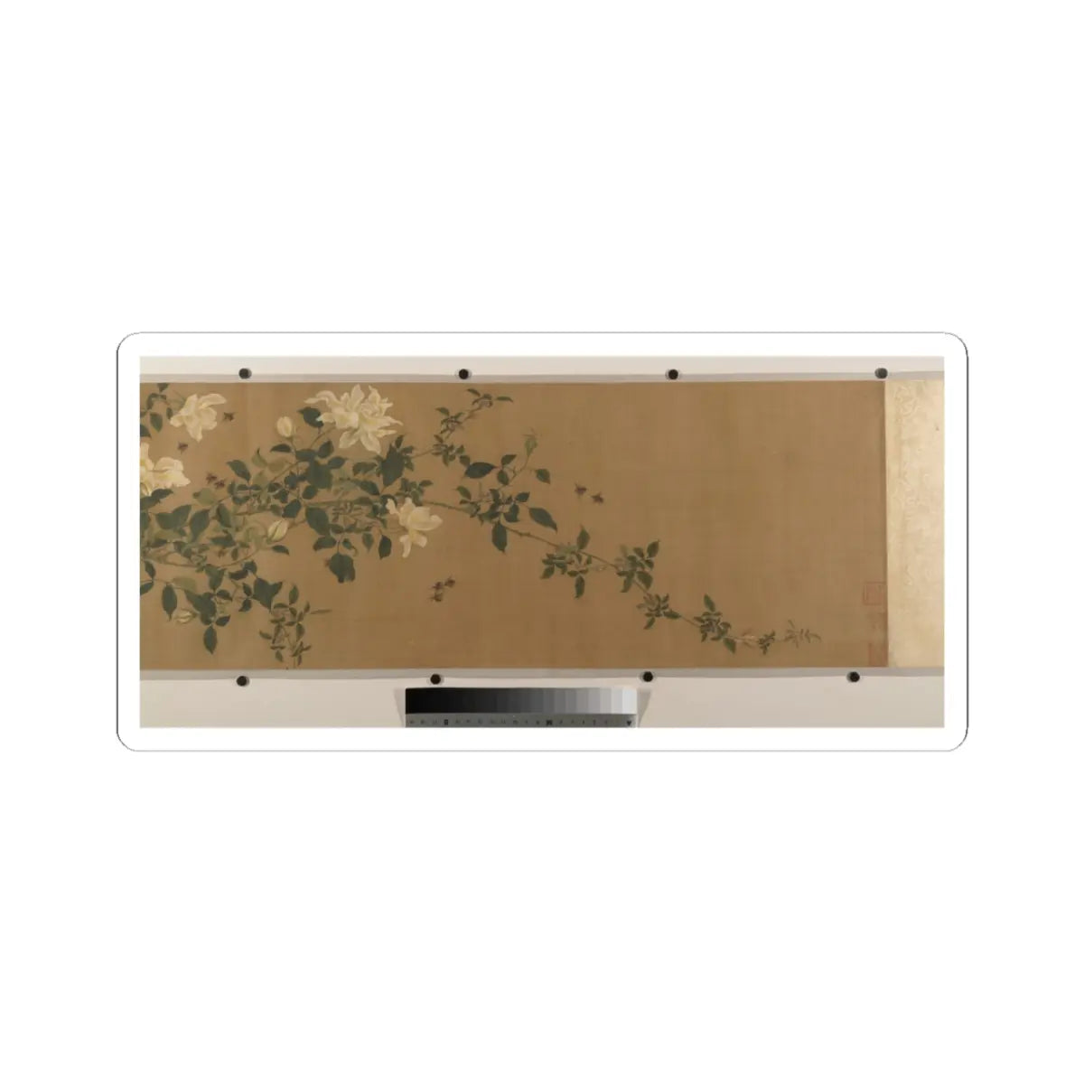 Unidentified artist - Yellow Roses and Bees, Pink Roses and Wasps - unknown v6 - STICKER Vinyl Kiss-Cut Decal