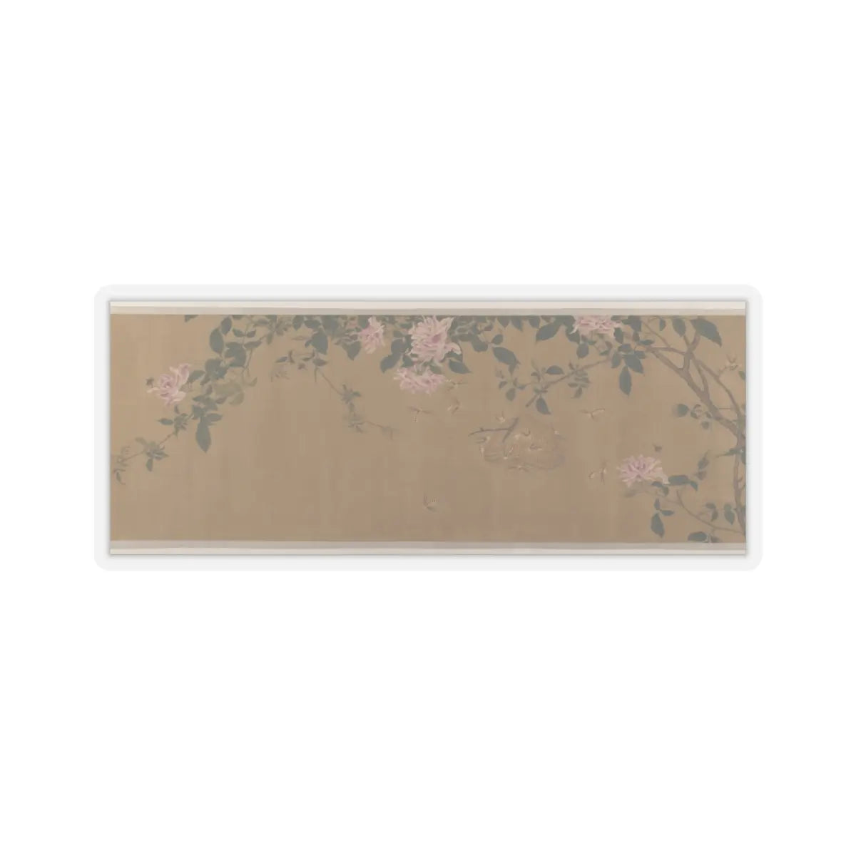 Unidentified artist - Yellow Roses and Bees, Pink Roses and Wasps - unknown v8 - STICKER Vinyl Kiss-Cut Decal
