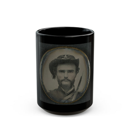 Unidentified Cavalry Soldier In Union Uniform With Sword (U.S. Civil War) Black Coffee Mug-15oz-The Sticker Space