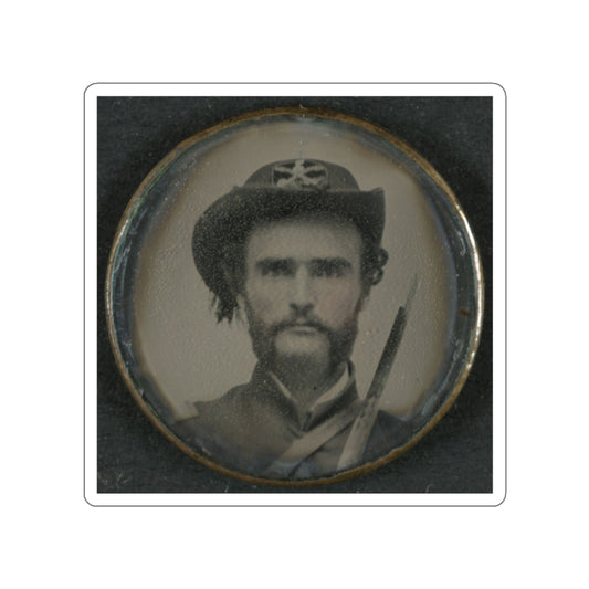 Unidentified Cavalry Soldier In Union Uniform With Sword (U.S. Civil War) STICKER Vinyl Die-Cut Decal-White-The Sticker Space