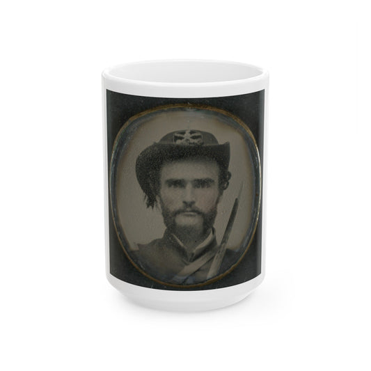 Unidentified Cavalry Soldier In Union Uniform With Sword (U.S. Civil War) White Coffee Mug-15oz-The Sticker Space