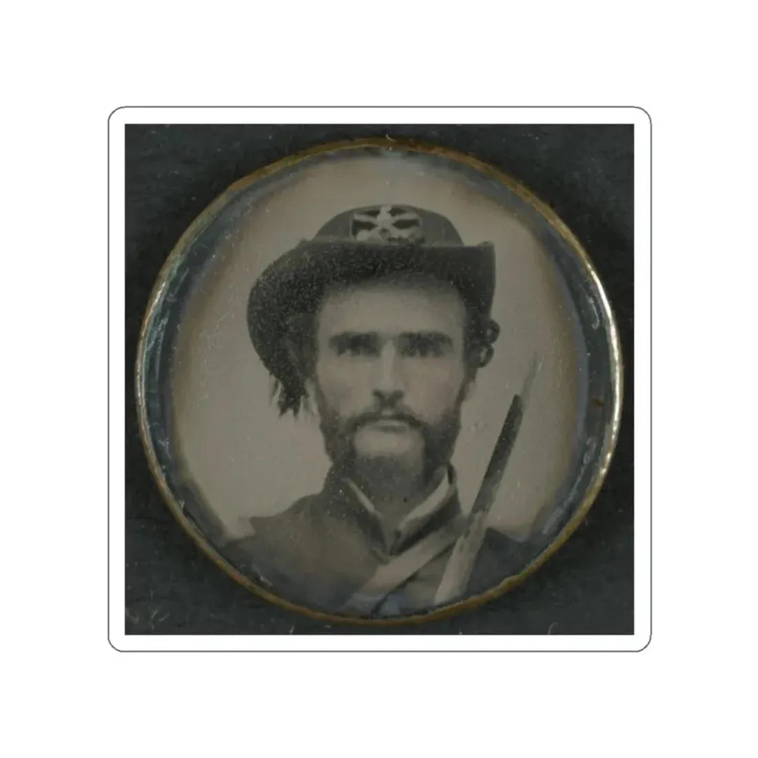 Unidentified Cavalry Soldier In Union Uniform With Sword (U.S. Civil War) STICKER Vinyl Die-Cut Decal White Die-Cut 2 Inch - The Sticker Space