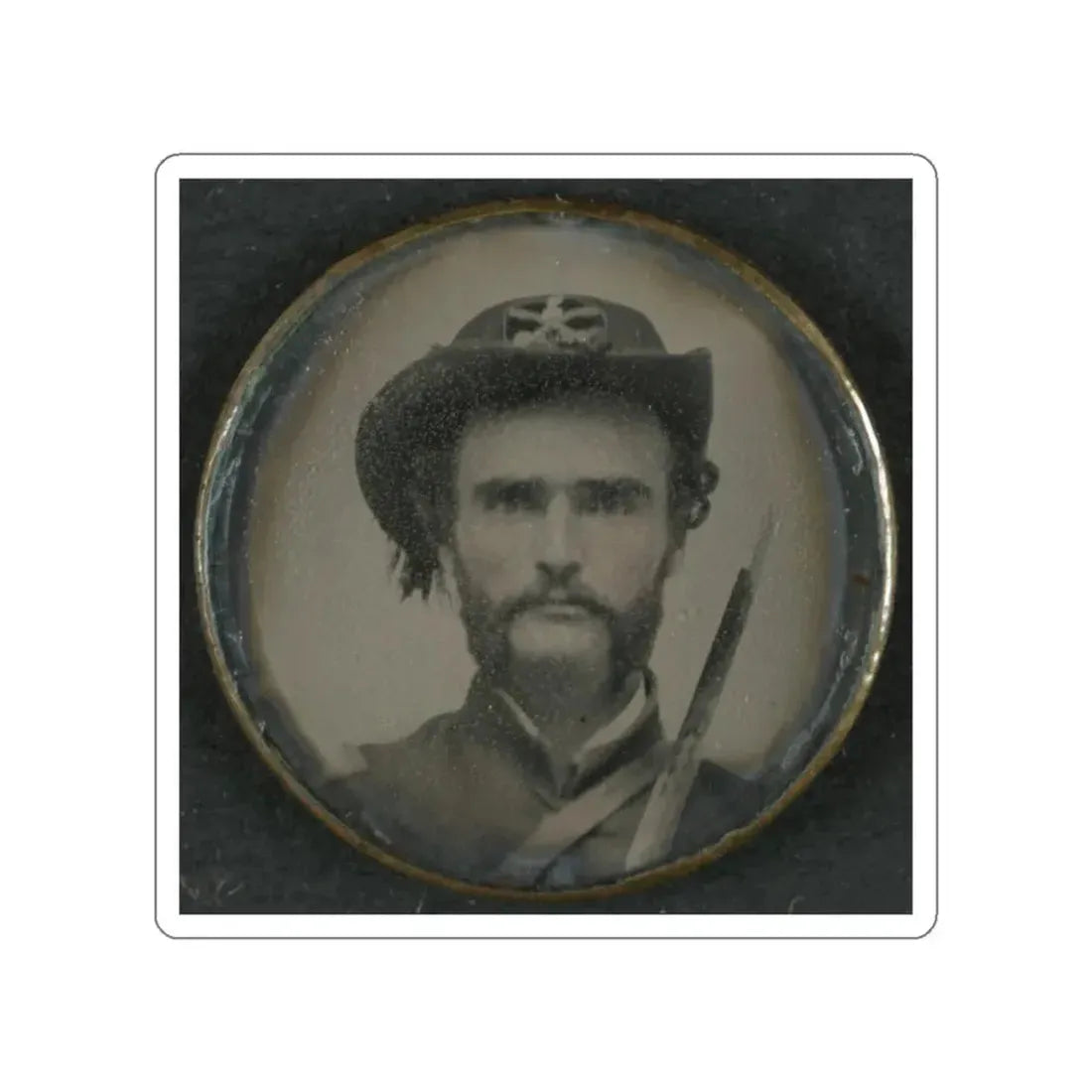 Unidentified Cavalry Soldier In Union Uniform With Sword (U.S. Civil War) STICKER Vinyl Die-Cut Decal White Die-Cut 3 Inch - The Sticker Space
