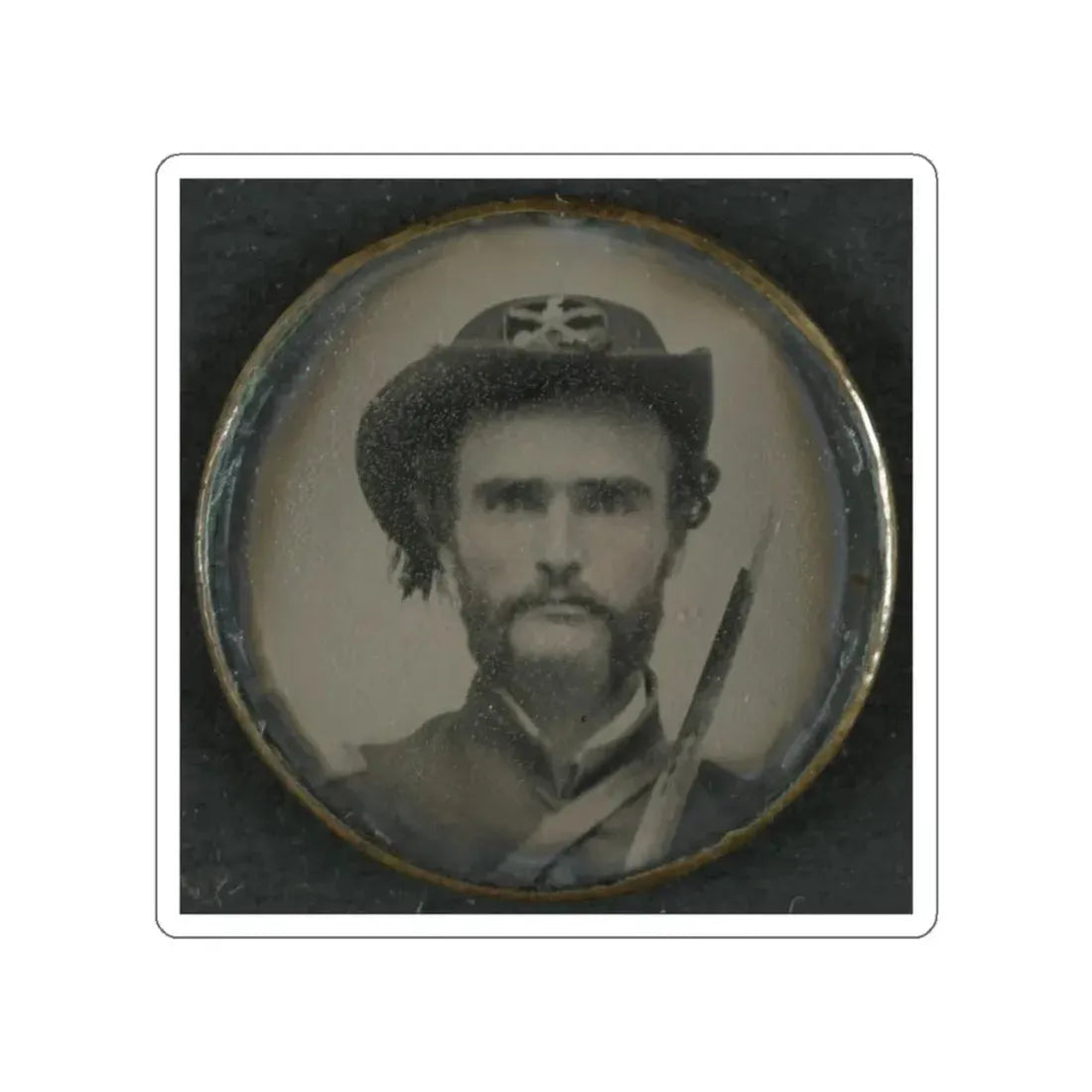 Unidentified Cavalry Soldier In Union Uniform With Sword (U.S. Civil War) STICKER Vinyl Die-Cut Decal White Die-Cut 6 Inch - The Sticker Space
