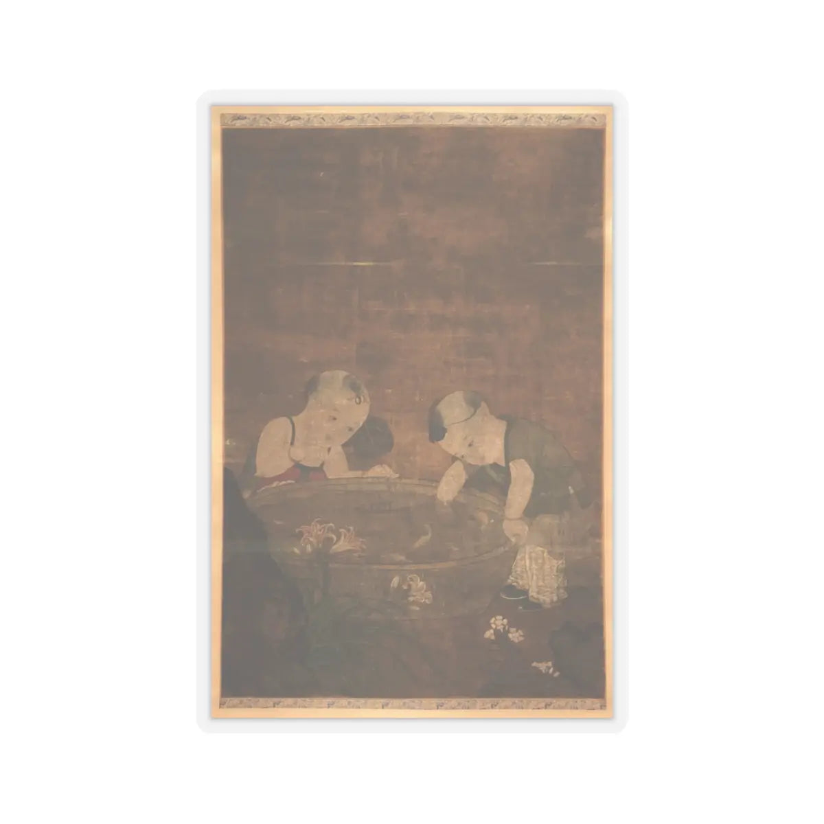 Unidentified - Children Playing - 16th–17th century - STICKER Vinyl Kiss-Cut Decal