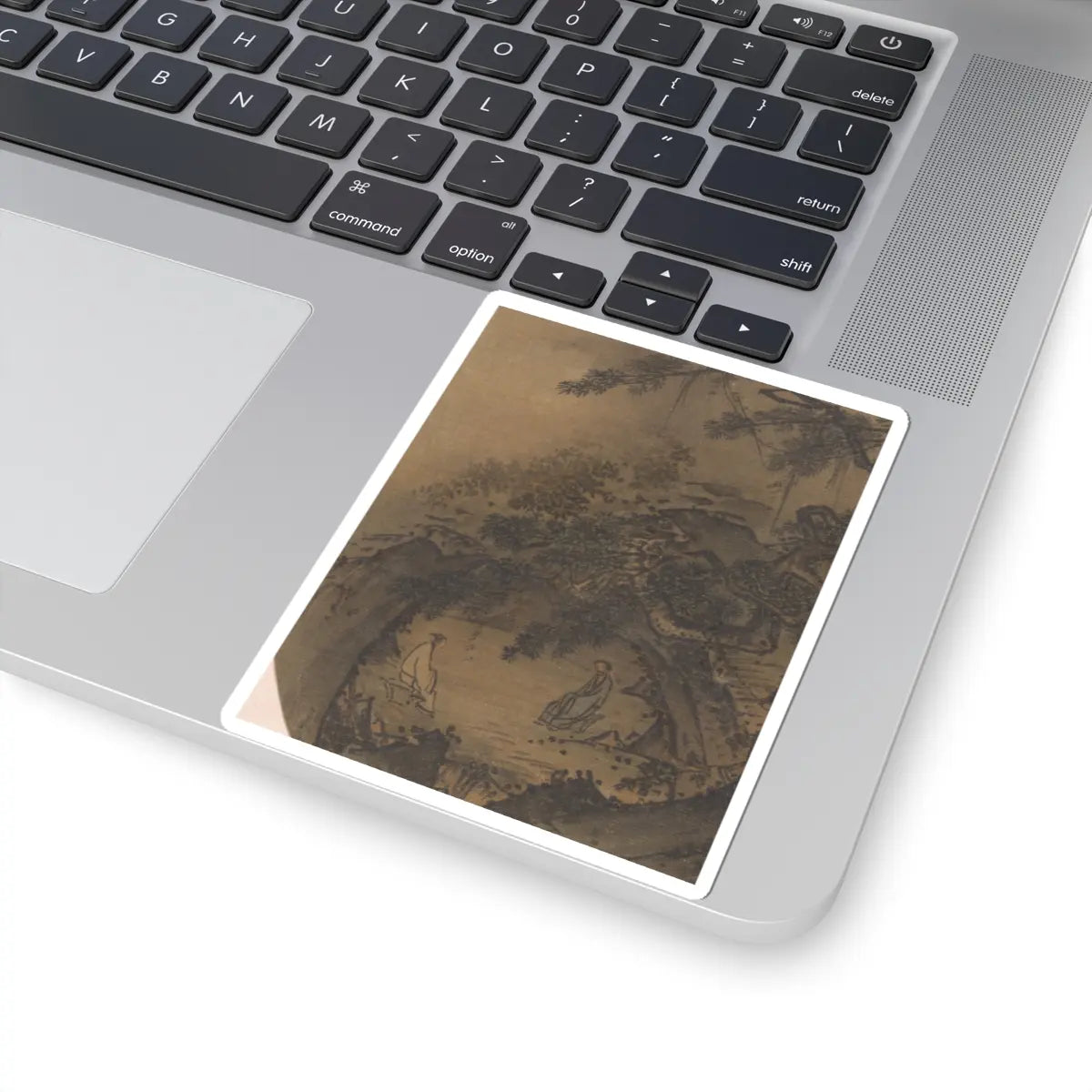 Unidentified - Conversation in a cave - 13th century v2 - STICKER Vinyl Kiss-Cut Decal