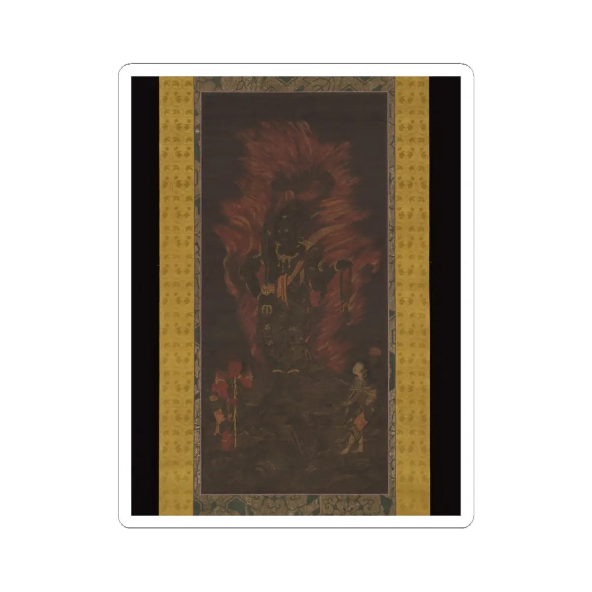 Unidentified - Fudō Myōō (Achala Vidyaraja), The Immovable Wisdom King - mid-13th century v1 - STICKER Vinyl Kiss-Cut Decal