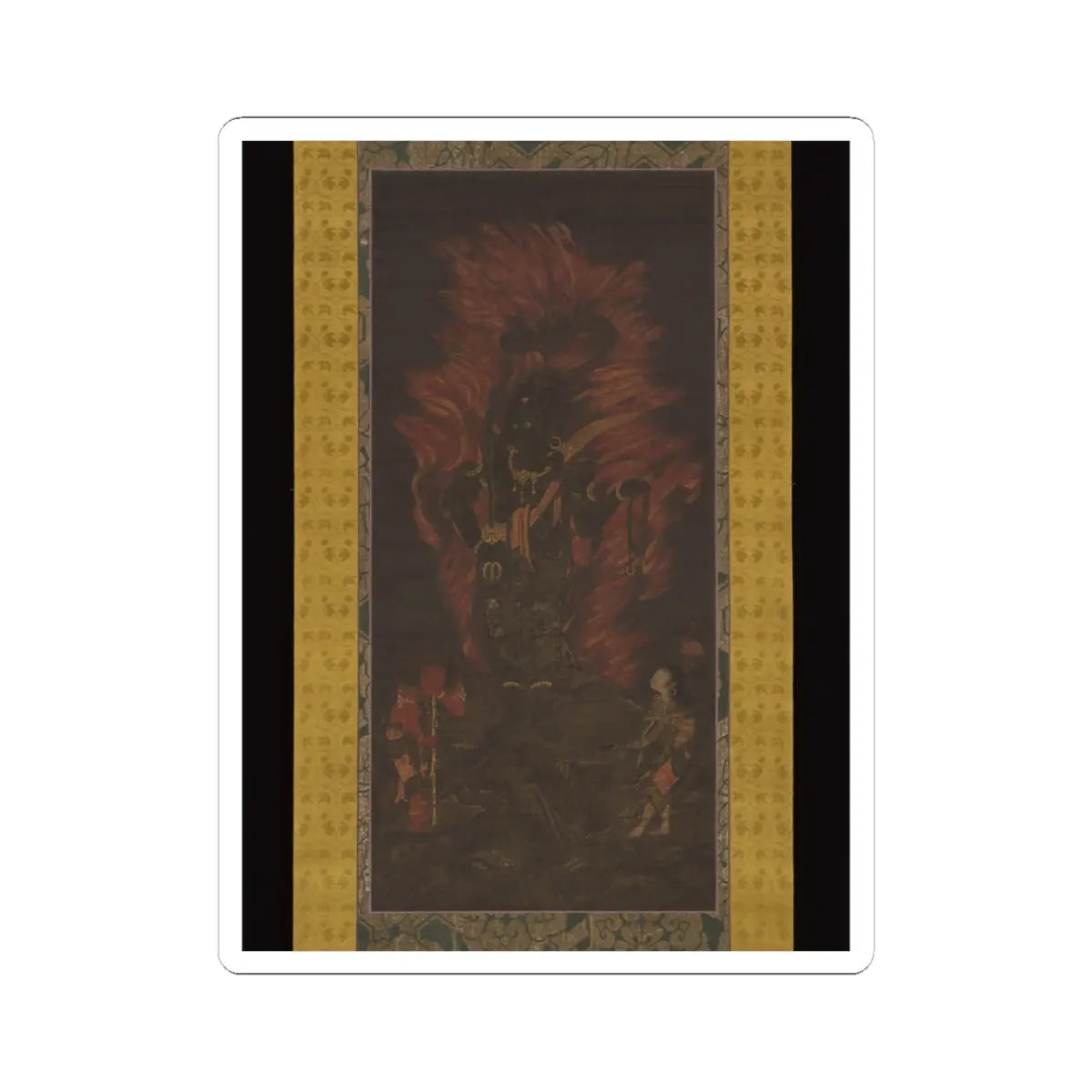 Unidentified - Fudō Myōō (Achala Vidyaraja), The Immovable Wisdom King - mid-13th century v1 - STICKER Vinyl Kiss-Cut Decal