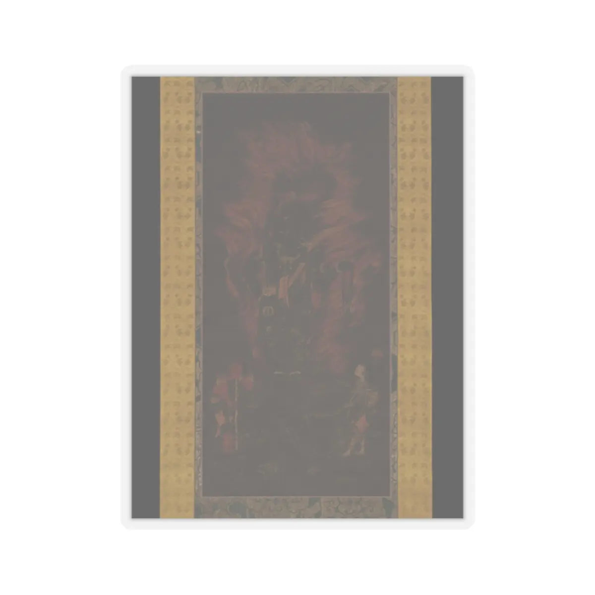 Unidentified - Fudō Myōō (Achala Vidyaraja), The Immovable Wisdom King - mid-13th century v1 - STICKER Vinyl Kiss-Cut Decal