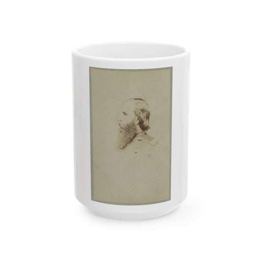 Unidentified General, Bust Portrait, Facing Left (U.S. Civil War) White Coffee Mug-15oz-The Sticker Space