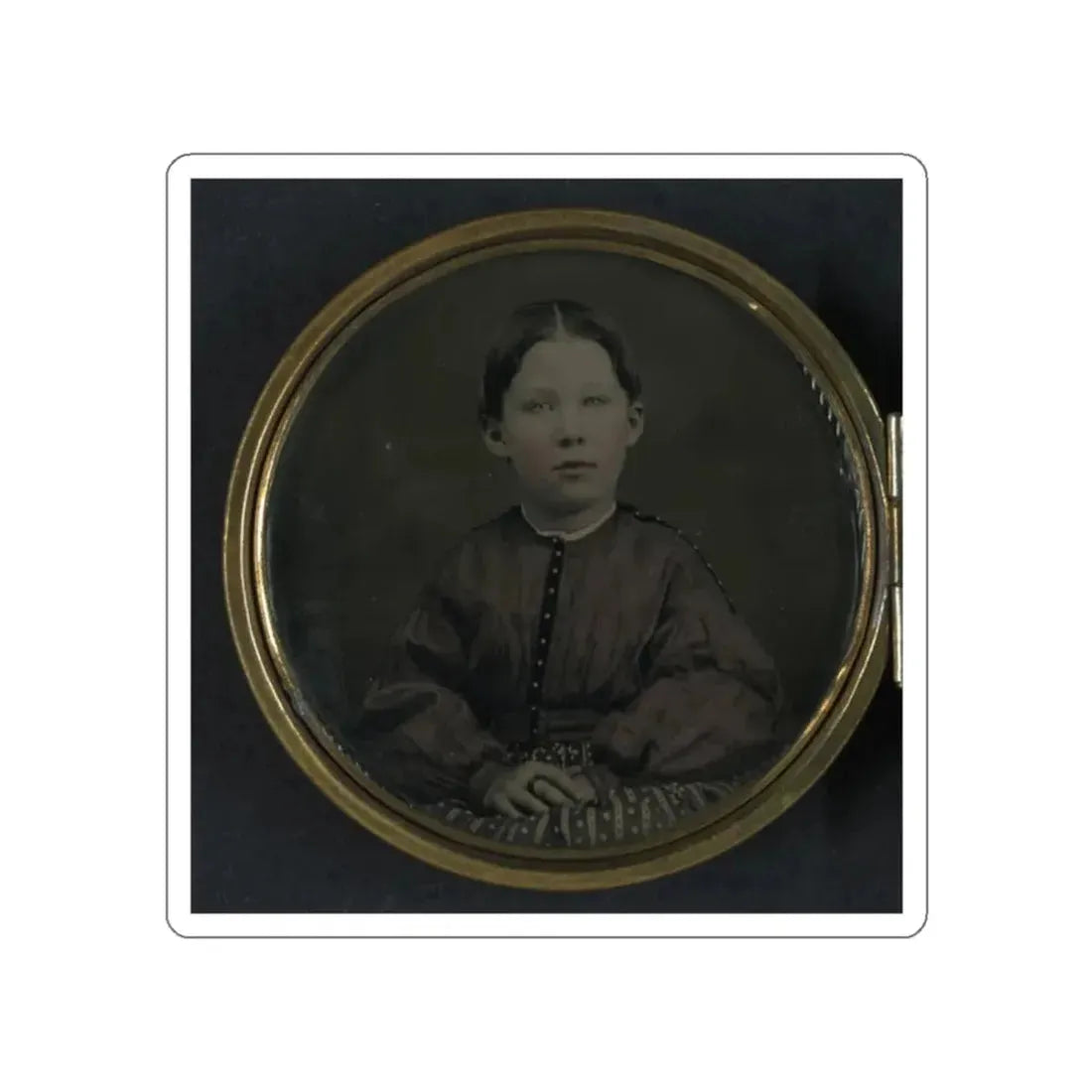 Unidentified Girl Seated In Dress (U.S. Civil War) STICKER Vinyl Die-Cut Decal - The Sticker Space