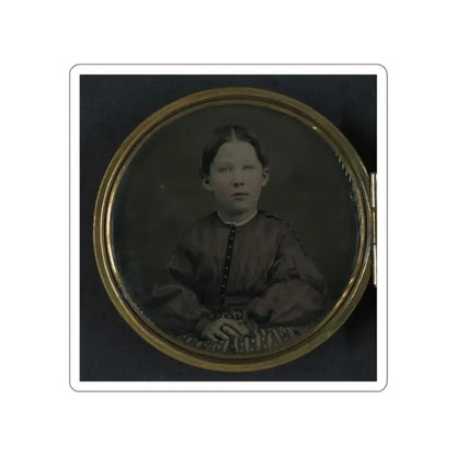 Unidentified Girl Seated In Dress (U.S. Civil War) STICKER Vinyl Die-Cut Decal - The Sticker Space