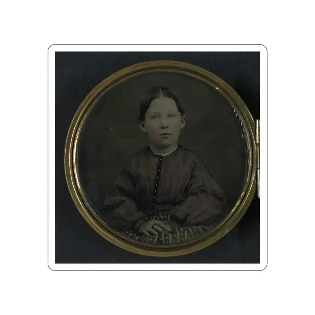 Unidentified Girl Seated In Dress (U.S. Civil War) STICKER Vinyl Die-Cut Decal - The Sticker Space