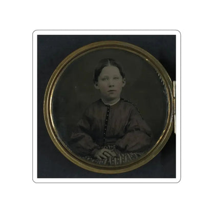 Unidentified Girl Seated In Dress (U.S. Civil War) STICKER Vinyl Die-Cut Decal - The Sticker Space