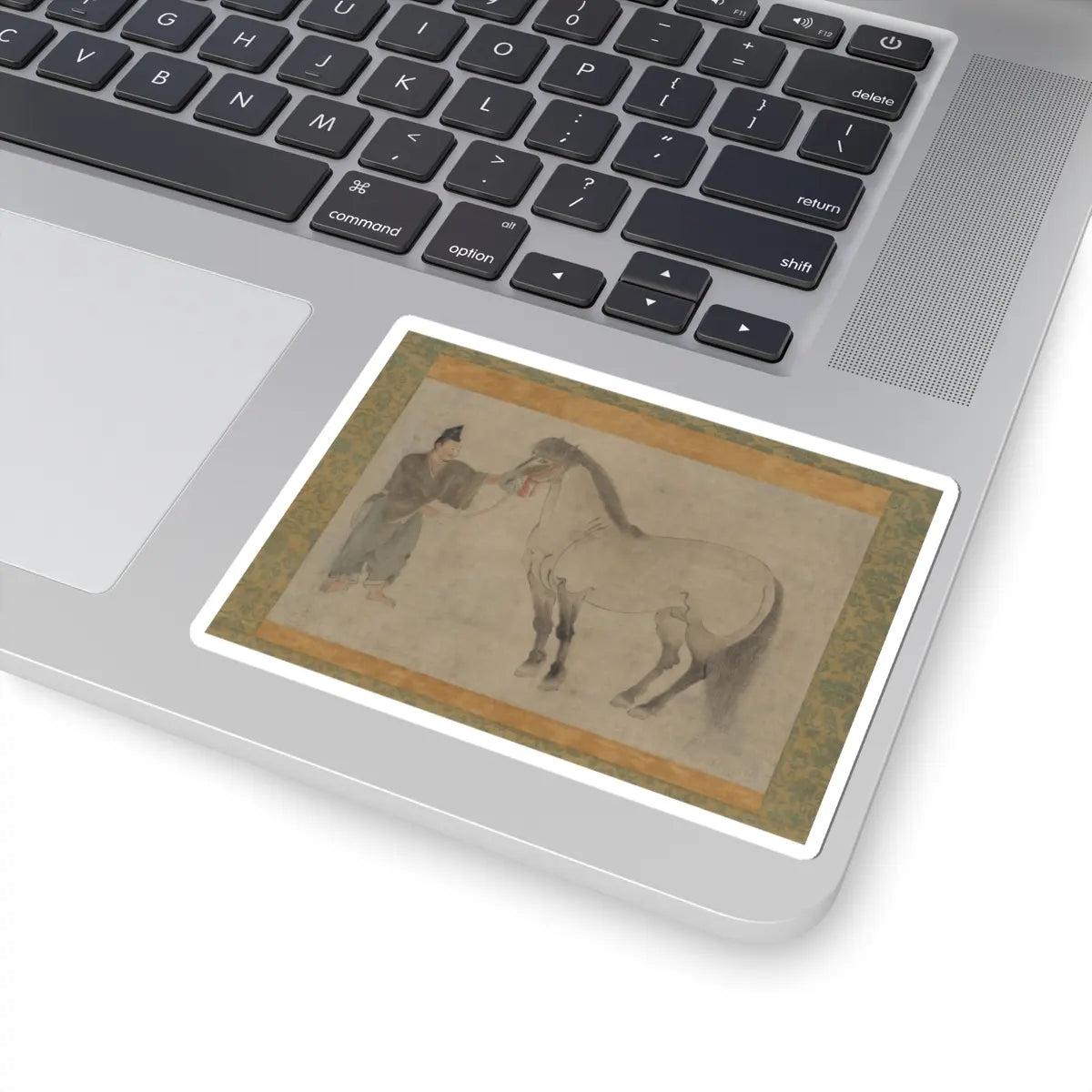 Unidentified - Horse and Groom - 14th century v1 - STICKER Vinyl Kiss-Cut Decal