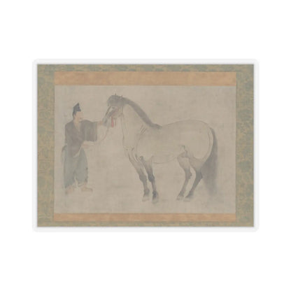 Unidentified - Horse and Groom - 14th century v1 - STICKER Vinyl Kiss-Cut Decal