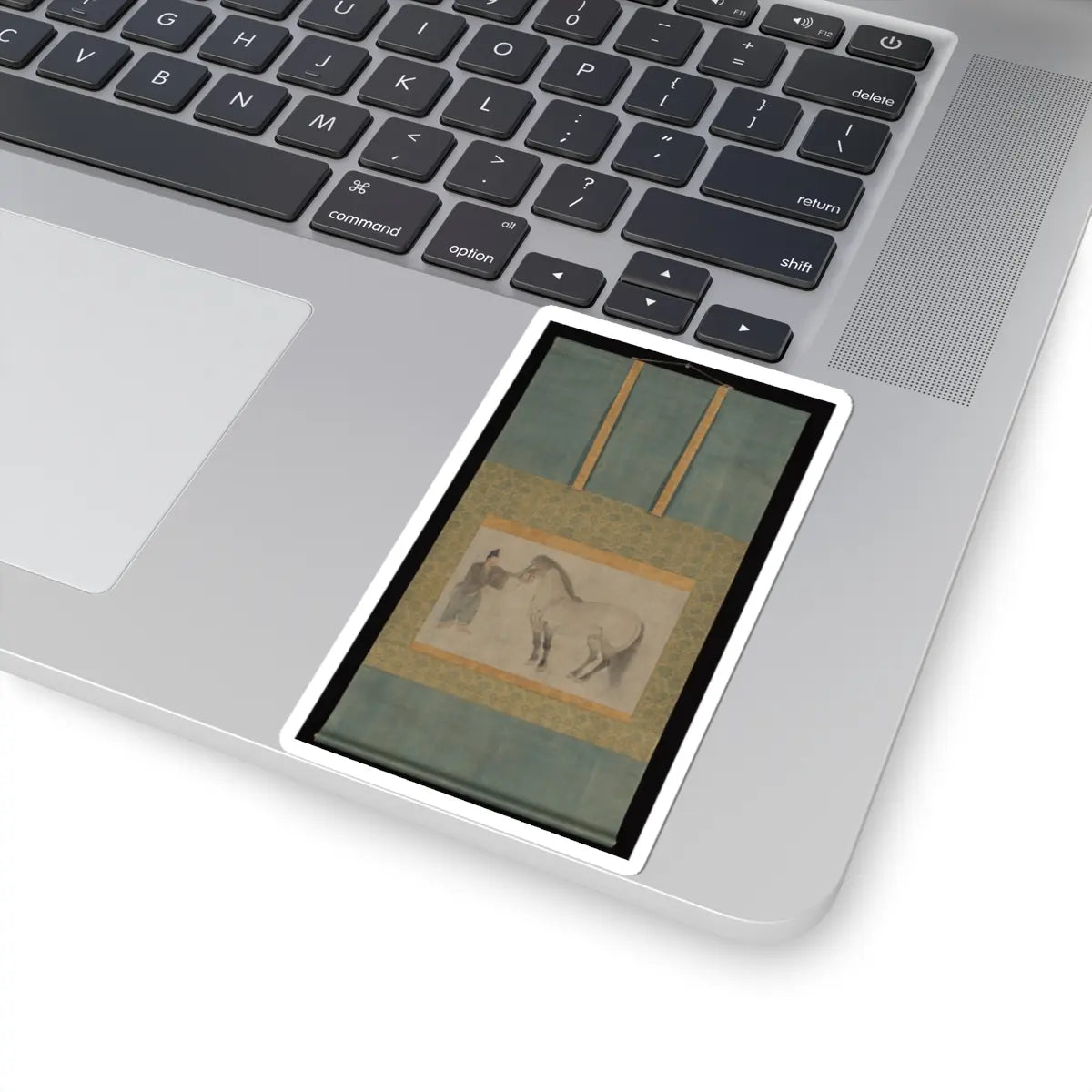 Unidentified - Horse and Groom - 14th century v2 - STICKER Vinyl Kiss-Cut Decal