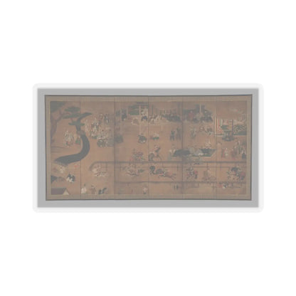 Unidentified - Horse Race at the Kamo Shrine - ca. 1600 v1 - STICKER Vinyl Kiss-Cut Decal