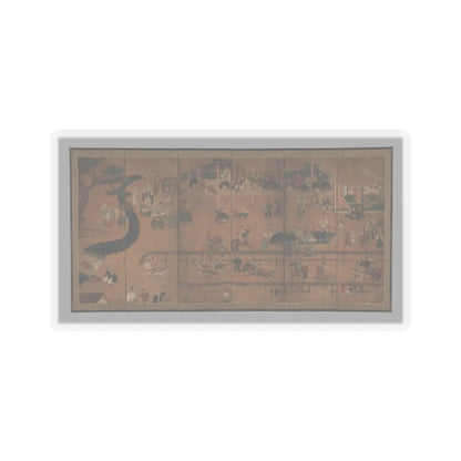 Unidentified - Horse Race at the Kamo Shrine - ca. 1600 v1 - STICKER Vinyl Kiss-Cut Decal