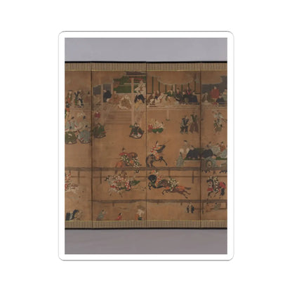 Unidentified - Horse Race at the Kamo Shrine - ca. 1600 v3 - STICKER Vinyl Kiss-Cut Decal