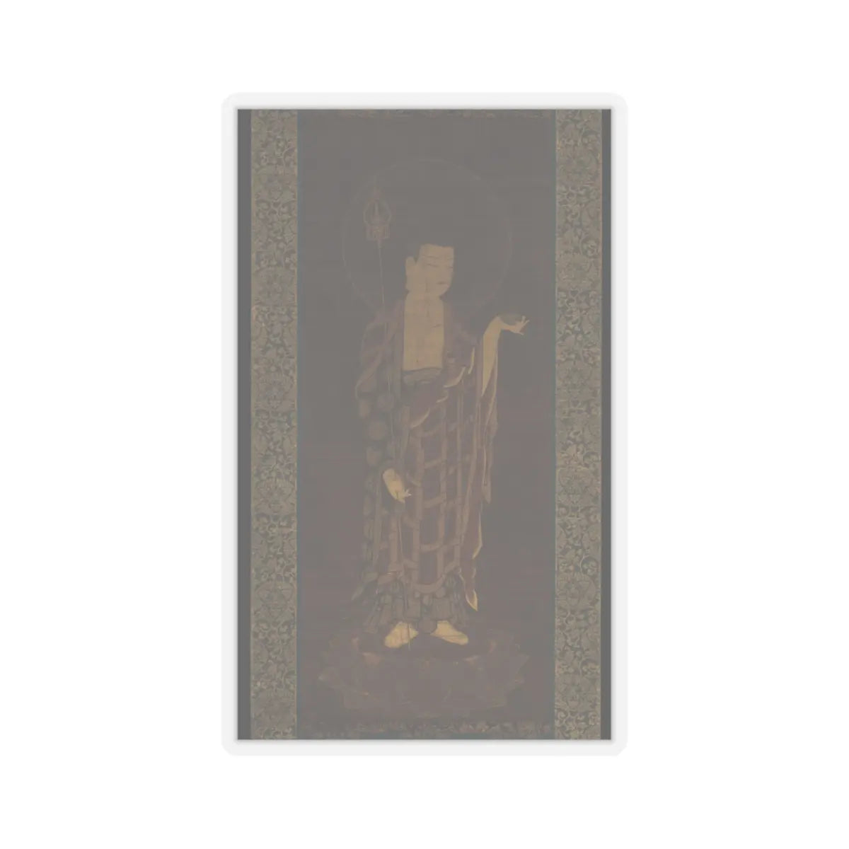 Unidentified - Jizō Bosatsu (Sanskrit- Ksitigharba) - ca. 1350 v1 - STICKER Vinyl Kiss-Cut Decal