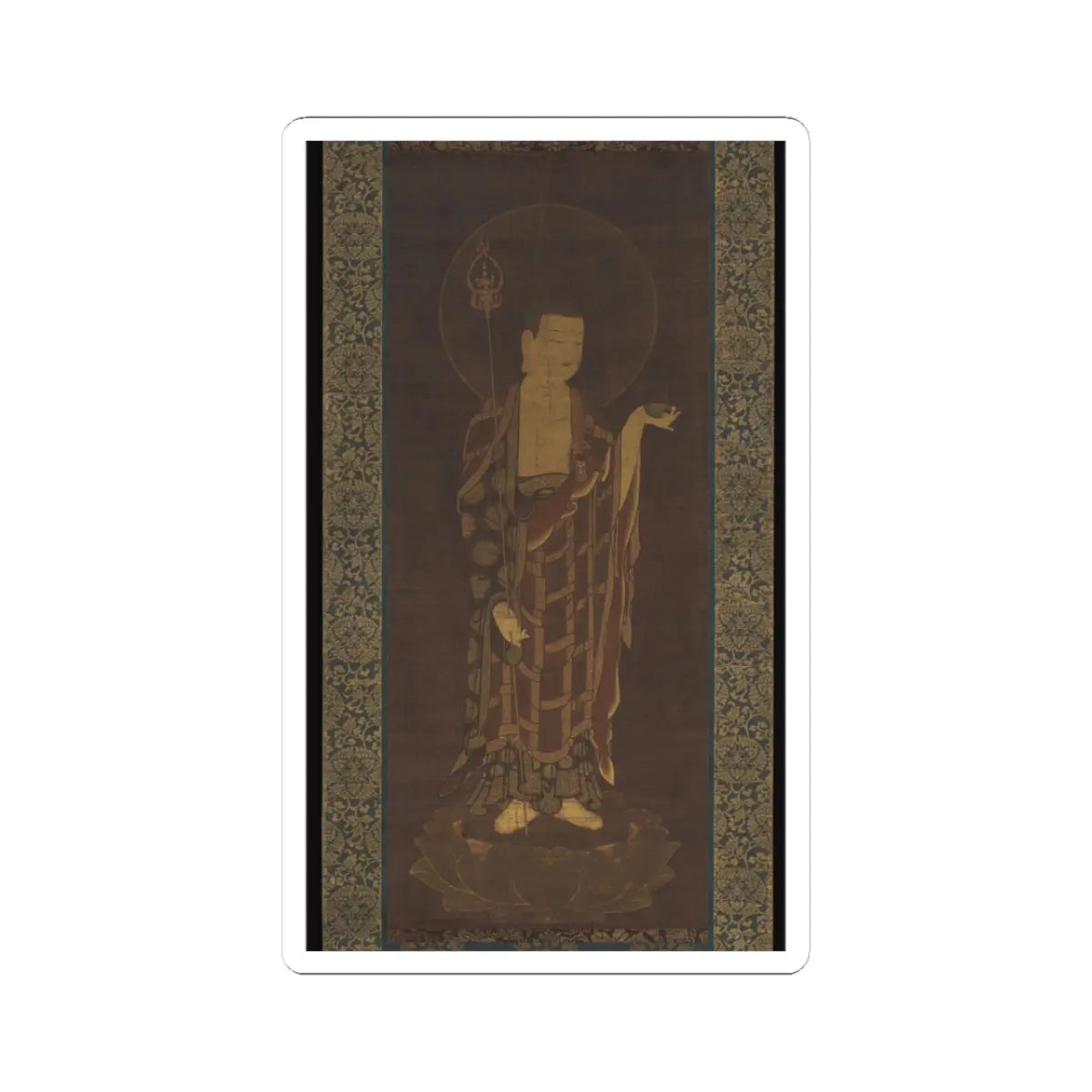 Unidentified - Jizō Bosatsu (Sanskrit- Ksitigharba) - ca. 1350 v1 - STICKER Vinyl Kiss-Cut Decal