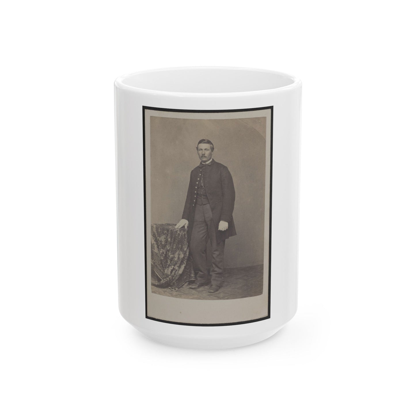 Unidentified Man 001 (U.S. Civil War) White Coffee Mug-15oz-The Sticker Space