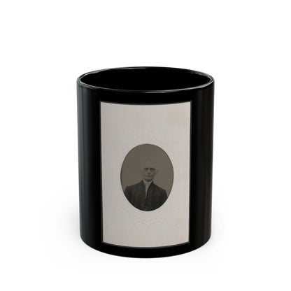 Unidentified Man 002 (U.S. Civil War) Black Coffee Mug-11oz-The Sticker Space