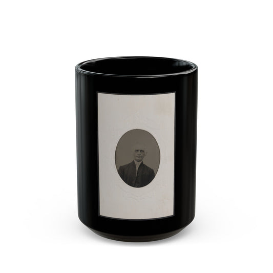 Unidentified Man 002 (U.S. Civil War) Black Coffee Mug-15oz-The Sticker Space