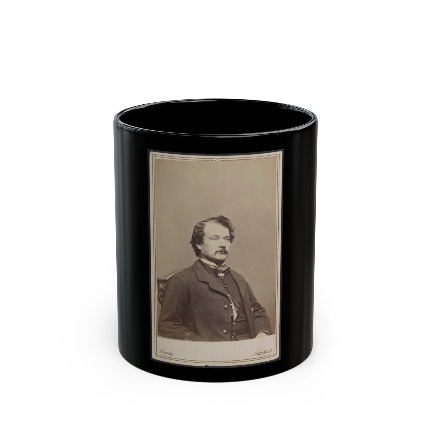 Unidentified Man 003 (U.S. Civil War) Black Coffee Mug-11oz-The Sticker Space