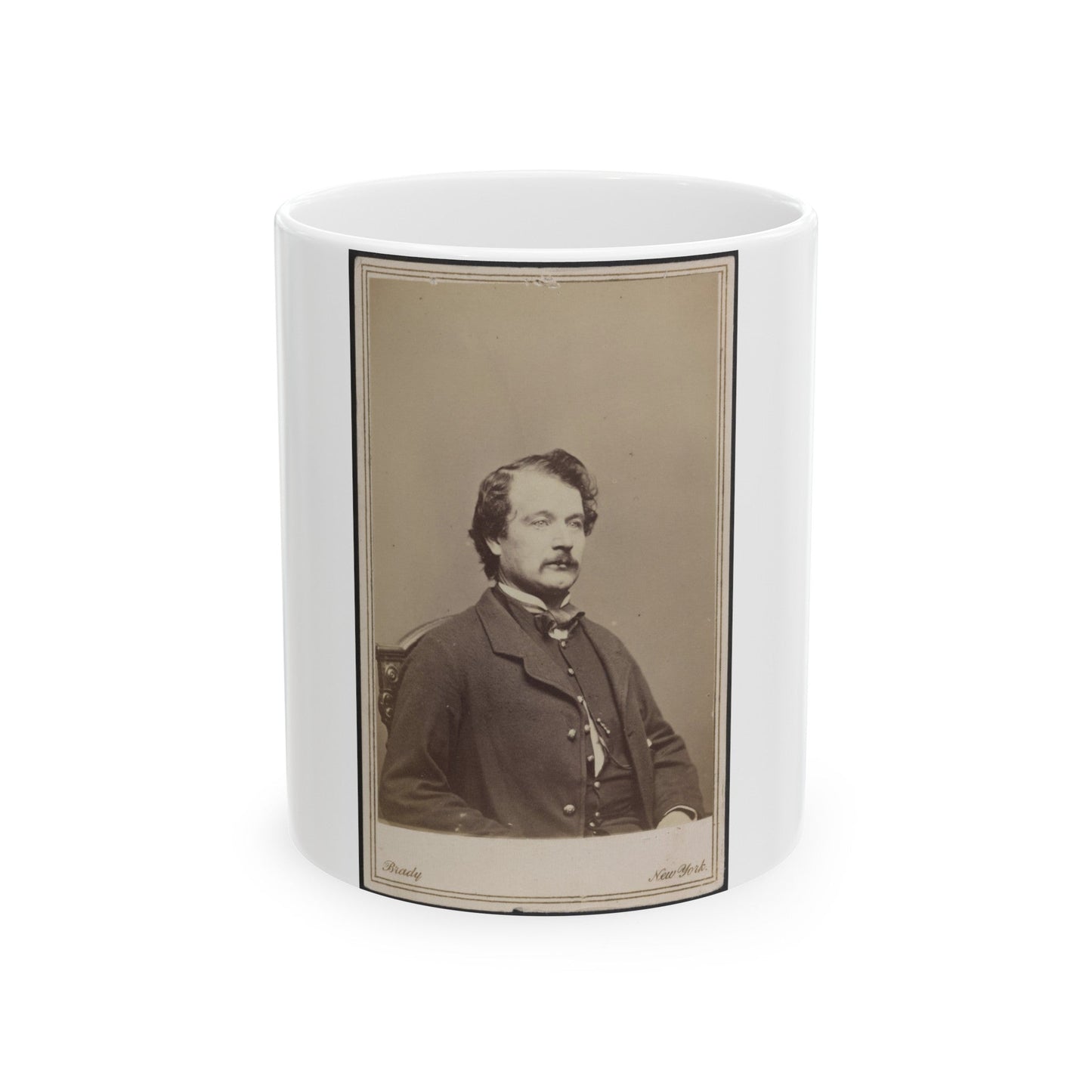 Unidentified Man 003 (U.S. Civil War) White Coffee Mug-11oz-The Sticker Space