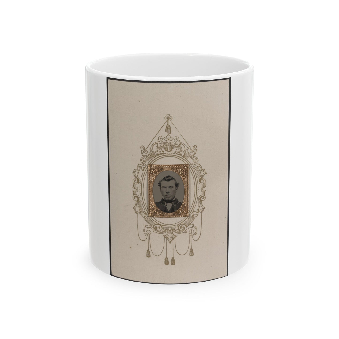 Unidentified Man 004 (U.S. Civil War) White Coffee Mug-11oz-The Sticker Space