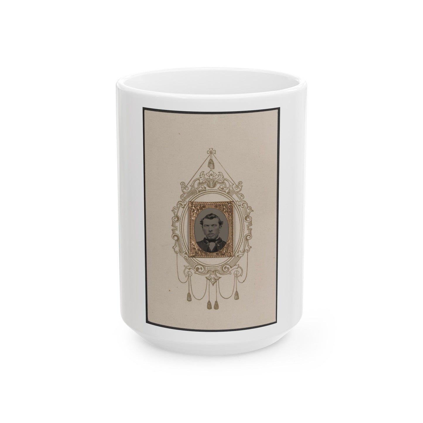 Unidentified Man 004 (U.S. Civil War) White Coffee Mug-15oz-The Sticker Space