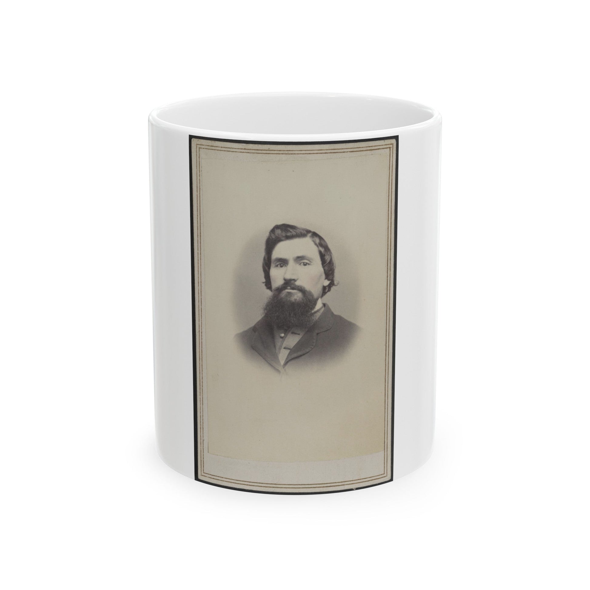 Unidentified Man 005 (U.S. Civil War) White Coffee Mug-11oz-The Sticker Space