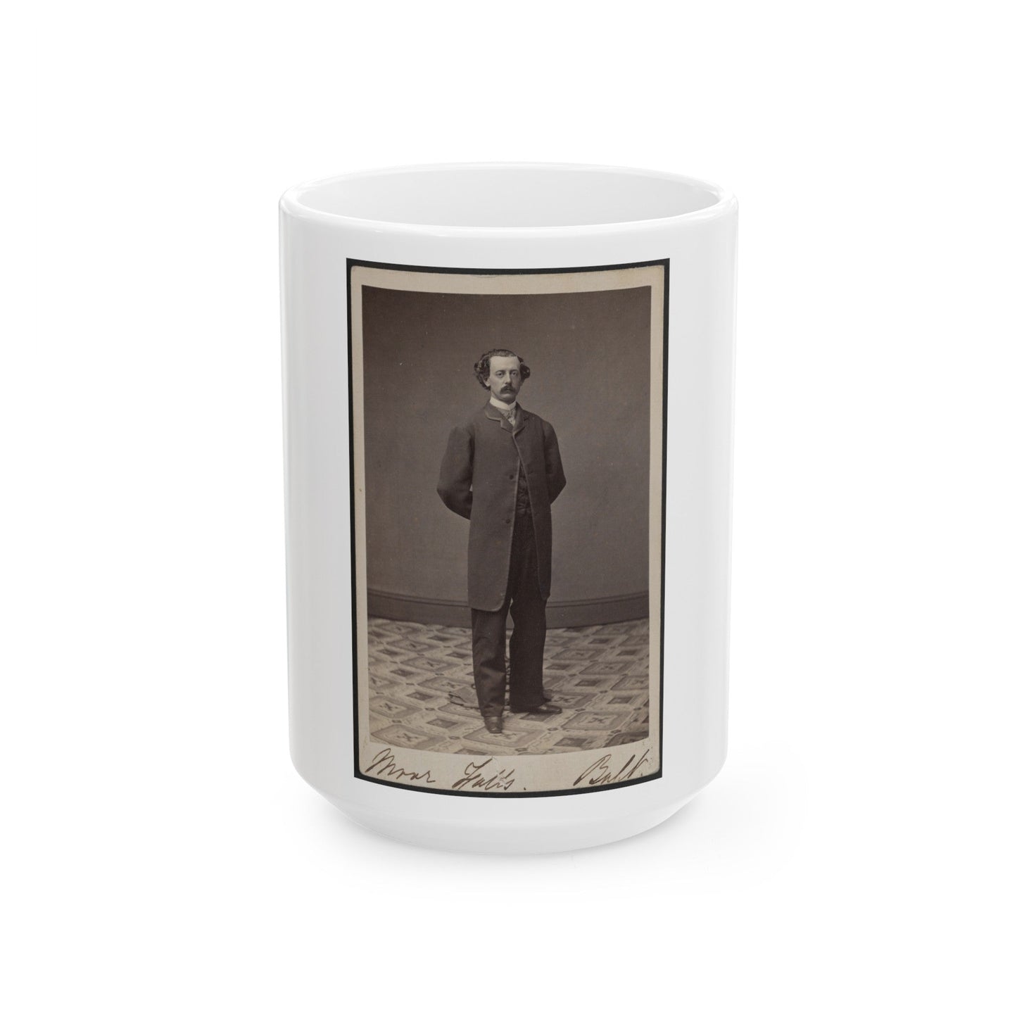 Unidentified Man 008 (U.S. Civil War) White Coffee Mug-15oz-The Sticker Space