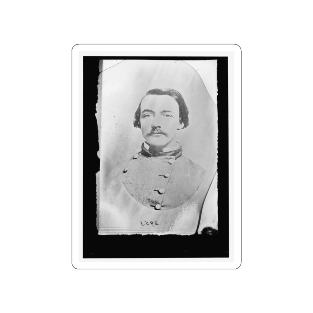 Unidentified Man In Uniform (U.S. Civil War) STICKER Vinyl Die-Cut Decal-White-The Sticker Space